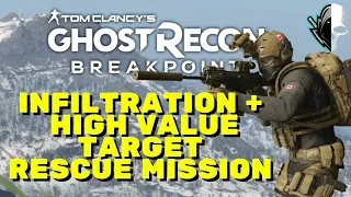 GHOST RECON BREAKPOINT | TACTICAL HIGH VALUE TARGET RESCUE (NO HUD + EXTREME DIFFICULTY)