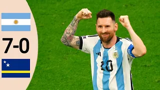 Argentina vs Curacao 7-0 Extended Highlights & Goal (Messi Hat-trick 2023) HD