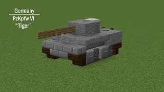 Minecraft Tiger Tank Tutorial [ 1:1 ]