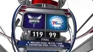 Charlotte Hornets vs Philadelphia 76ers - March 2, 2016