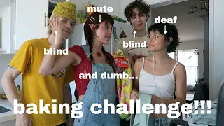 can't hear, can't speak, can't see baking challenge