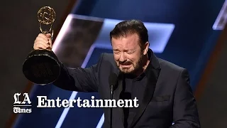 Ricky Gervais hilariously pretends to win an Emmy | Emmys 2015