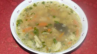 Легкий постный гречневый суп за 20-25 минут.
