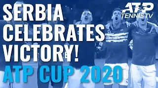 Serbia & Novak Djokovic Celebrations, Trophy Lift & Victory Speech! 🎉🇷🇸 | 2020 ATP Cup Finals