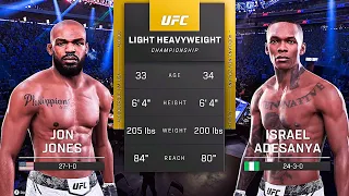 Jon Jones vs Israel Adesanya FULL FIGHT - UFC 5 AI Simulation