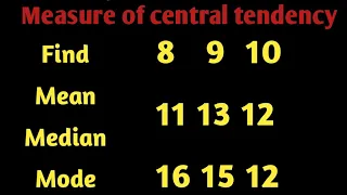 Mean Median Mode of an Ungrouped Data |Measure of Central tendency |Statistics| Part 5