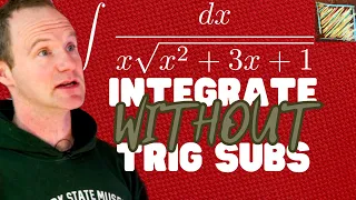 Use EULER'S SUBSTITUTION not TRIG SUBSTITUTION!