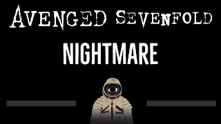 Avenged Sevenfold • Nightmare (CC) 🎤 [Karaoke] [Instrumental Lyrics]