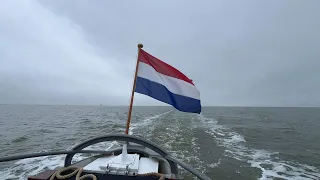 Afscheid per schip op zee vanuit Lauwersoog op 4 maart 2024