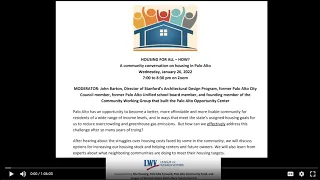 LWVPA Community Event: Housing for All - How?