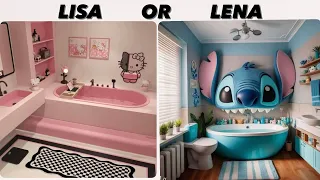 LISA OR LENA #20 ||╰☆☆ hello kitty vs stitch ✦𓂅ǂ✦ഒ⋆ || Pt.2 #lisa #lena #sanrio #disney