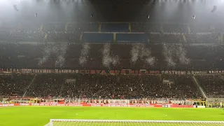 Curva Sud Milano a Milan-Juventus (coppa Italia) - La coreografia animata