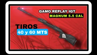 GAMO REPLAY MAGNUM GEN2 IGT 5.5 CAL. prueba de copas.