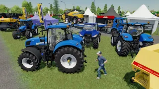 Using all New Holland vehicles at Agricultural Show | Farming Simulator 22
