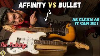 Squier AFFINITY VS BULLET Stratocaster : CLEAN TONE (no effects) ! | Comparison Shootout