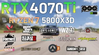 RTX 4070 Ti + Ryzen 7 5800X3D : Test in 14 Games - RTX 4070Ti Gaming