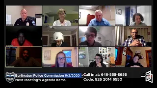 6/2/2020 - 6:00pm - Burlington Police Commission