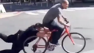police try to stop old man 😂|bmx fail|angry security vs bike