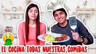 Mi esposo cocina TODAS LAS COMIDAS del día por 24 horas RETO!