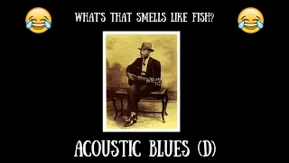 Acoustic Blues Guitar Backing Jam Track (D)