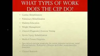 ACSM Career Webinar - Clinical Exercise Physiology