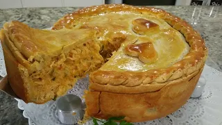 EMPADÃO DE FRANGO SUPER CREMOSO-MASSA PERFEITA PARA EMPADAS E TORTAS SALGADAS