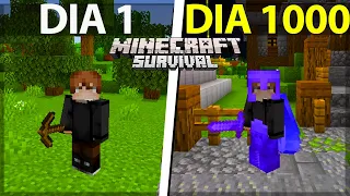 Eu sobrevivi 1,000 dias no Minecraft Survival (SV3) - O Filme