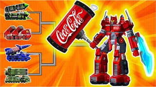 THE MOST POWERFULL MONSTERS | ANONYMOUS TANKS Vs Robot COCA OPTIMUS fight! | Cartoons about tanks