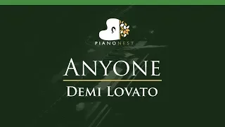 Demi Lovato - Anyone - LOWER Key (Piano Karaoke Instrumental)