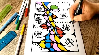 (678) Neurographic Art Inspired / Simple Tutorial / Meditative Art / Intuitive Art / Art Therapy