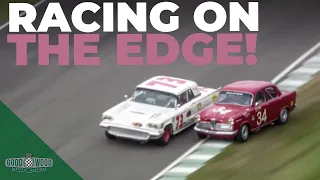 Incredible track battle between massive Thunderbird and tiny Alfa | Goodwood Revival