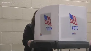 Long voting lines at Tuscarora High School in Frederick, Md