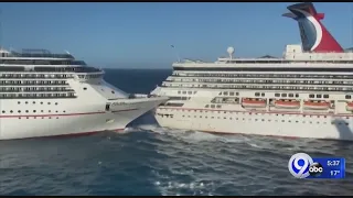 Carnival cruise ships collide