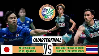 Watanabe/Higashino [JPN] vs Puavaranukroh/Taerattanachai [THA]  - QF | YONEX SUNRISE India Open 2024