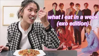 I ate like EXO for a week 💫 what I eat in a week kpop edition