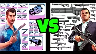 TODAS LAS ARMAS DE GTA VICE CITY vs GTA V
