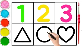 Learn to count numbers, shapes for kids | Numbers Counting 1 to 100, count 123 | Learning videos