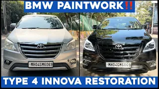 Toyota Innova Type 4 Restoration with Bmw sapphire black paintwork & Aftermarket led lights #youtube