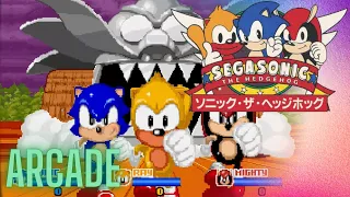 SegaSonic The Hedgehog: 3 Player Arcade playthrough