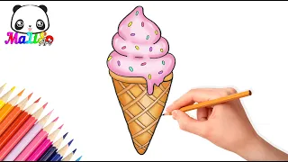 Как нарисовать МОРОЖЕНОЕ просто | Простые рисунки | Як намалювати морозиво How to draw an Ice Cream