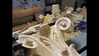 2/2Carved Capital//Різьба по дереві.Капітель різьблена.детальний процес виготовлення.