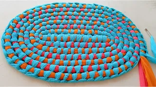 Braided Rug Tutorial , Doormat Making At Home, Paydan Banane ka Tarika , Craft With Priya