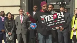WATCH: Cleveland Mayor Justin Bibb interrupted by protesters during police commission speech