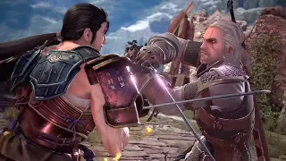 SOULCALIBUR 6 - Geralt Meeting Cutscene & Boss Fight (Libra of Soul Story) PS4 Pro