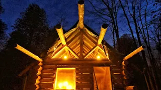 "Dried In" for the Winter! / Ep59 / Outsider Log Cabin