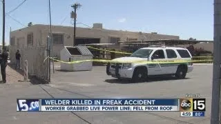 Welder killed in freak accident
