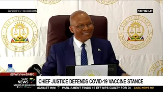 Mogoeng sticks to his guns on COVID-19 vaccine