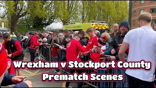 WREXHAM FC v STOCKPORT COUNTY PRE-MATCH SCENES