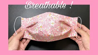 New design - breathable! How to make an easy pattern & sewing tutorial | DIY fabric mask at home