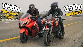 Z900 VS Hayabusa in Least Power Mode | Unexpected!